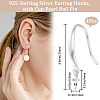 2 Pairs 925 Sterling Silver Earring Hooks STER-BBC0005-34-2