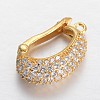 Brass Micro Pave Cubic Zirconia Enhancer Shortener Bails KK-E671-05A-2