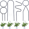 4Pcs 4 Styles Iron Flower Plant Supports FIND-CN0001-62C-1