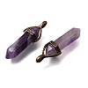 Natural Banded Amethyst Pendants G-H360-01R-14-2