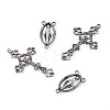 Rosary Cross and Center Sets for Rosary Bead Necklace Making TIBEP-TA0002-14AS-5