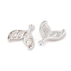 Brass Micro Pave Clear Cubic Zirconia Charms KK-L212-22S-2