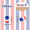 100Pcs Tricolor Opaque Resin European Beads RESI-AR0001-19-2