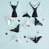 20Pcs 2 Colors Plastic & Iron Triangle Bow Tie Clips FIND-CY0002-36-5
