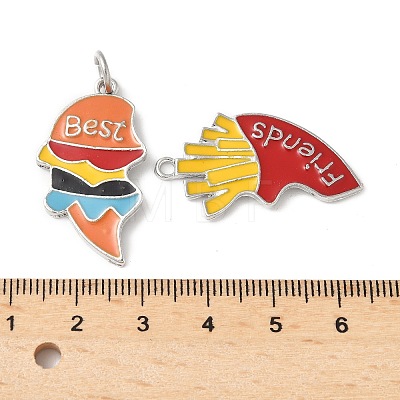 Alloy Enamel Split Pendants FIND-H047-05P-02-1