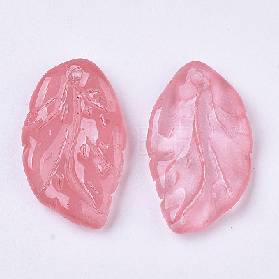 Transparent Spray Painted Glass Pendants X1-GLAA-T013-02-C04-1