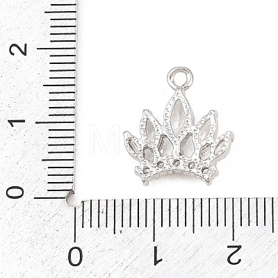 Brass Micro Pave Clear Cubic Zirconia Pendants KK-D225-07P-1