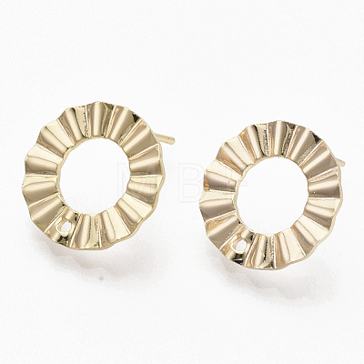Brass Stud Earring Findings KK-T056-14G-NF-1