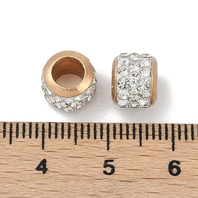 Alloy Rhinestone Clay Pave Beads ALRI-D300-01G-01-1