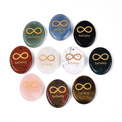 Natural Mixed Stone Pendants G-N365-01-1
