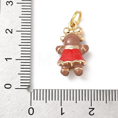 Brass Enamel Pendants KK-H523-04B-G-1