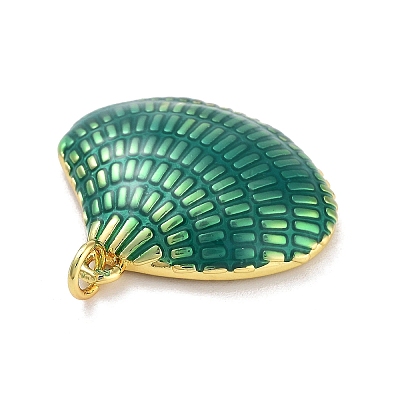 Real 18K Gold Plated Rack Plating Brass Enamel Pendants X-KK-M293-32G-03-1