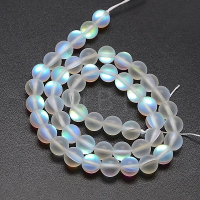 Synthetic Moonstone Beads Strands X-G-F142-6mm-01-1