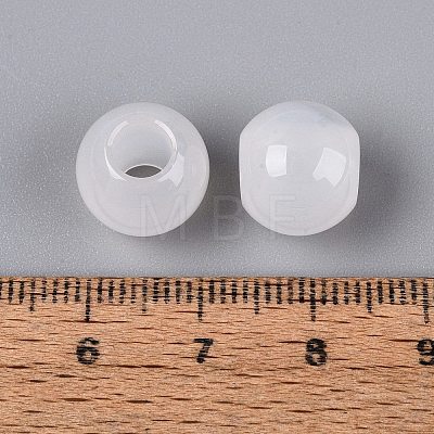 Natural White Agate European Beads G-Q602-09A-02-1