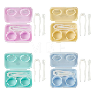 4 Bags 4 Colors Plastic Contact Lens Care Tool Set AJEW-TAD0001-02-1
