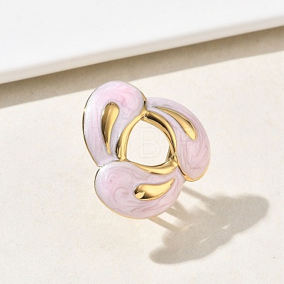 304 Stainless Steel Cuff Open Rings for Women RJEW-F207-02G-02-1