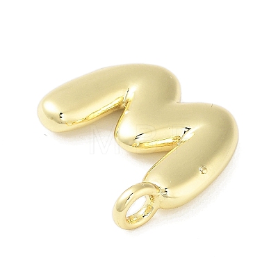 Rack Plating Brass Balloon Letter Pendants LS-KK-C050-01G-W-1