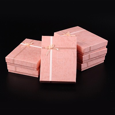 Jewelry Cardboard Boxes with Flower(Color Random Delivery) and Sponge Inside CBOX-R023-4-1