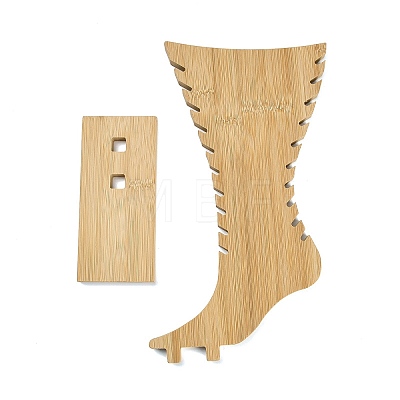 Leg Shaped Wood Anklet Display Stands LS-WD-CBA482F-01A-1