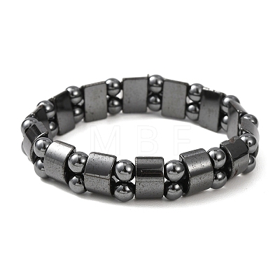 Valentine Day Gifts for Husband Stretchy Magnetic Synthetic Hematite Bracelet IMB005-1