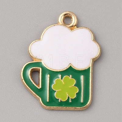 Saint Patrick's Day Alloy Enamel Pendants ENAM-CJC0010-35D-1