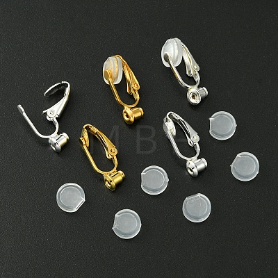 12Pcs 2 Color Brass Clip-on Earring Converters Findings KK-FS0001-31-1