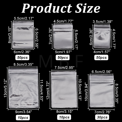  6 Styles PVC Anti Oxidation Zip Lock Bags CON-NB0002-09-1