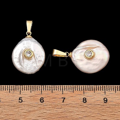 Baroque Natural Keshi Pearl Pendants PALLOY-JF05898-1