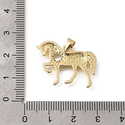 Brass Micro Pave Clear Cubic Zirconia Pendants KK-Z155-06G-01-1