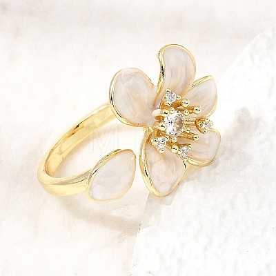 Barss Enamel Cuff Open Rings for Women KK-CBA1C83-01D-G-1