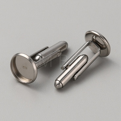 304 Stainless Steel Cuff Button STAS-WH0022-95P-1