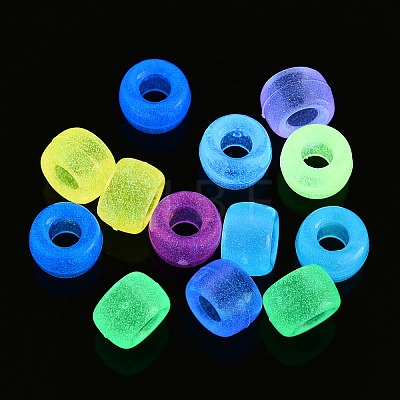 Transparent Luminous Acrylic Beads X-OACR-N137-33-1