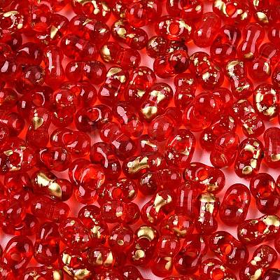 Picasso Spray Painted Glass Seed Beads SEED-T006-04-26-1