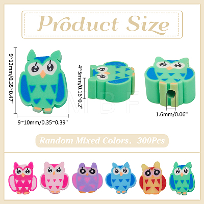 300Pcs Handmade Polymer Clay Beads CLAY-ME0001-07-1