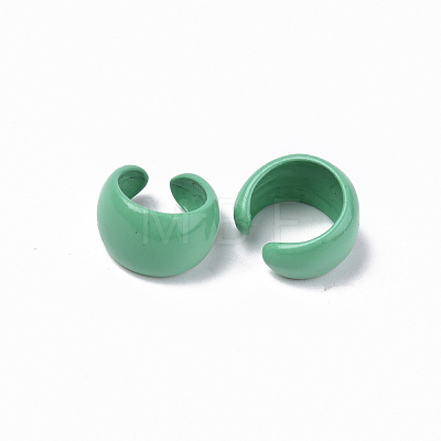 Spray Painted Alloy Cuff Rings RJEW-T011-08-RS-1
