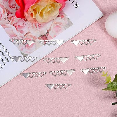 10Pcs Stainless Steel Connector Charms STAS-SZ0003-17D-1