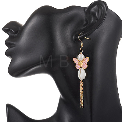 Alloy Enamel Dangle Earrings EJEW-JE07227-1