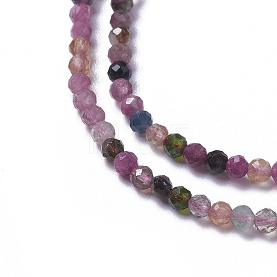 Natural Tourmaline Beads Strands G-F596-08-3mm-1