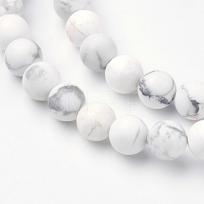 Natural Howlite Bead Strands G-G735-66F-6mm-1