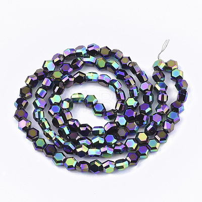 Electroplate Glass Beads Strands EGLA-T018-03-B01-1