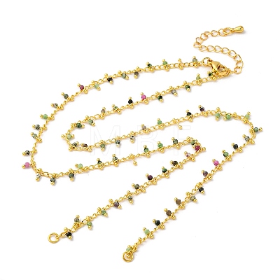 Brass Cable Chain Necklace Making KK-K337-12G-01-1