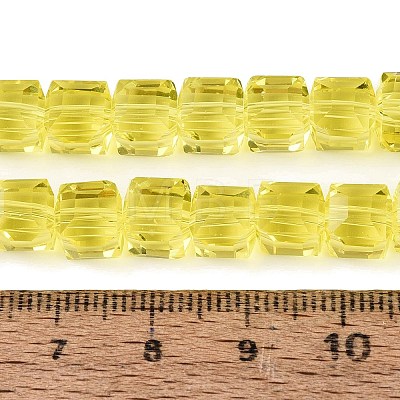 Transparent Glass Beads Strands GLAA-R041-8x8mm-A01-1
