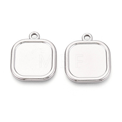304 Stainless Steel Pendant Cabochon Settings STAS-N108-73P-1