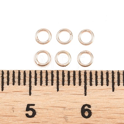Brass Closed Jump Rings KK-D257-01RG-10-1