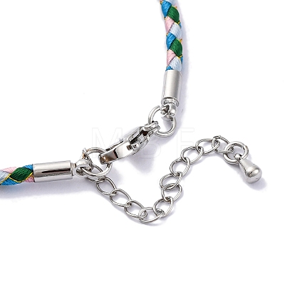 Polyester Cord Braided Bracelet Makings MAK-Z003-01P-24-1