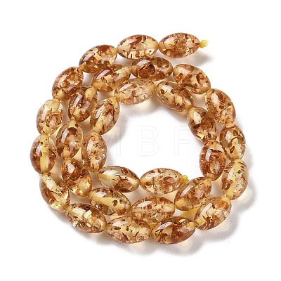 Resin Imitation Amber Beads Strands RESI-Z023-01-1
