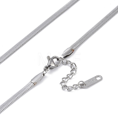 Non-Tarnish Ion Plating(IP) 304 Stainless Steel Snake Chain Necklaces NJEW-G081-12P-1