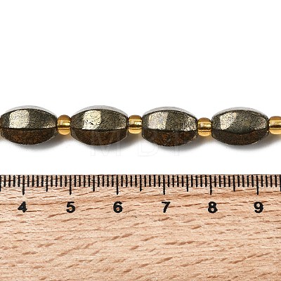 Natural Pyrite Beads Strands G-Z131-E01-01-1