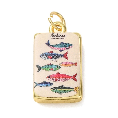 Printed Brass Pendants KK-CBA8989-02C-1