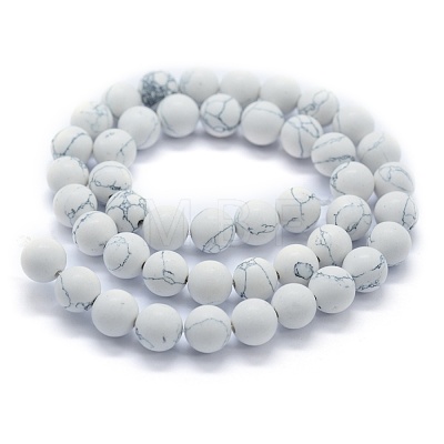 Synthetic Turquoise Beads Strands G-P387-02-6mm-1